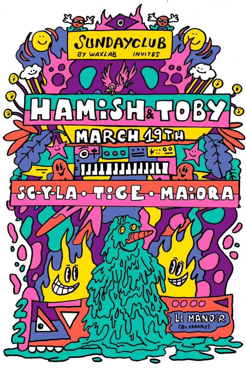 Sunday Club by WaxLab invites Hamish & Toby, SC-Y-LA , Tige , Maiora